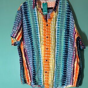 Vatpave Multicolor Striped Men's Shirt